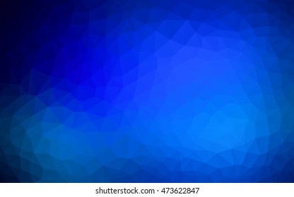 Dark blue triangle mosaic template. Shining illustration, which consist of triangles. A completely new design for your business.