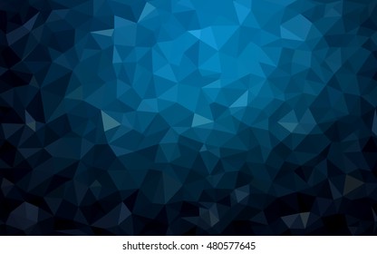 Dark blue triangle mosaic template. Modern geometrical abstract illustration with gradient. Triangular pattern for your business design. Dark blue triangle mosaic template. Modern geometrical abstract illustration with gradient. Triangular pattern for your business design.