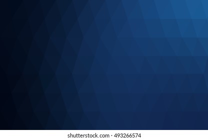Dark blue triangle mosaic template. A sample with polygonal shapes. The completely new template can be used for your brand book.