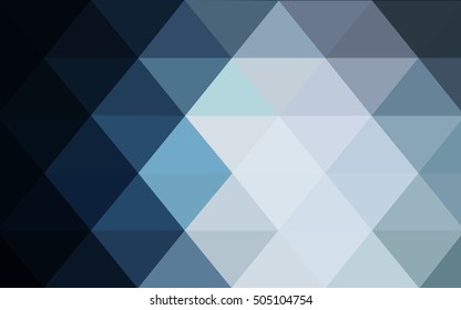 Dark blue triangle mosaic template. Creative illustration in halftone style with gradient. The template can be used as a background for cell phones.