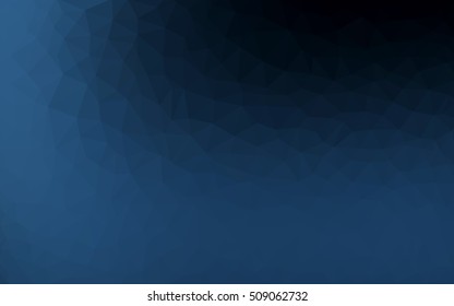 Dark blue triangle mosaic template. A completely new color illustration in a vague style. The template can be used as a background for cell phones.