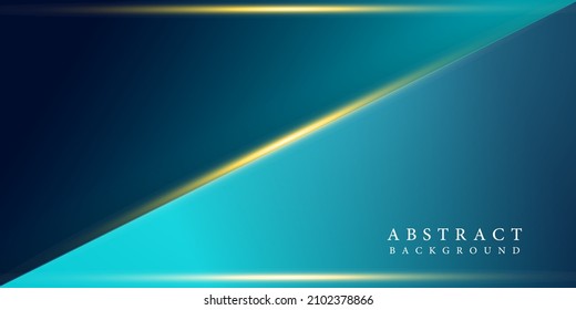 dark blue and turquoise abstract lines background, golden rays diagonal lines on dark blue background.