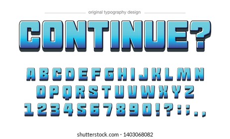 Dark Blue Typography Design Font