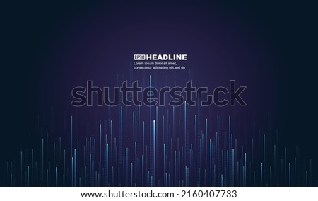 Dark blue upward ray and data internet technology big data background