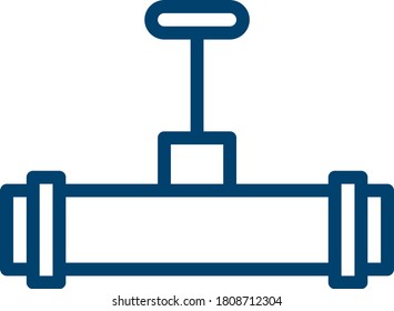 Dark Blue Valve Icon Design Isolated on White Background