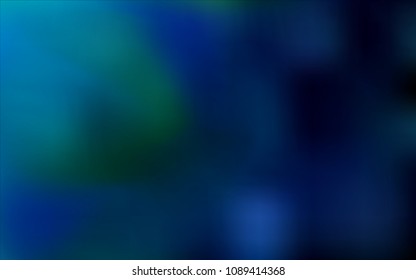 Dark BLUE vector abstract blurred cover. Modern geometrical abstract illustration with gradient. A completely new template for your business design.