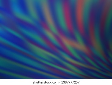 Dark BLUE vector abstract blurred template. Glitter abstract illustration with an elegant design. The blurred design can be used for your web site.