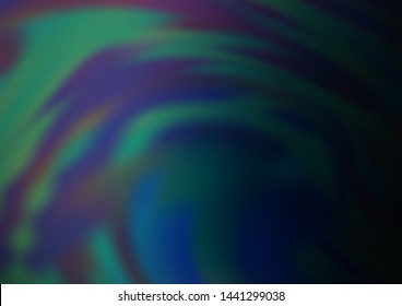 Dark BLUE vector abstract blurred template. Colorful abstract illustration with gradient. A new texture for your design.