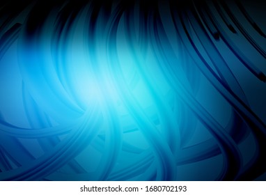 Dark BLUE vector abstract blurred background. Glitter abstract illustration with gradient design. Background for designs.