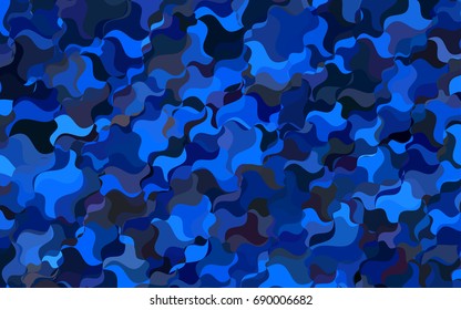 Dark BLUE vector abstract blurred pattern. Colorful illustration in abstract cranked style with gradient. The best blurred design for your business.