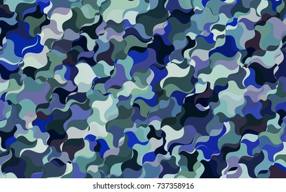 Dark BLUE vector abstract blurred template. Creative illustration in halftone arched style with gradient. The elegant pattern can be used as part of a brand book.