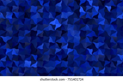 Dark BLUE vector abstract blurred template. Glitter abstract illustration with wry lines. Brand-new style for your business design.