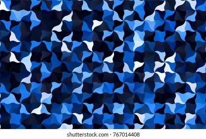 Dark BLUE vector abstract blurred template. Geometric illustration in Origami style with gradient.  The pattern of blurred lines for your business design.