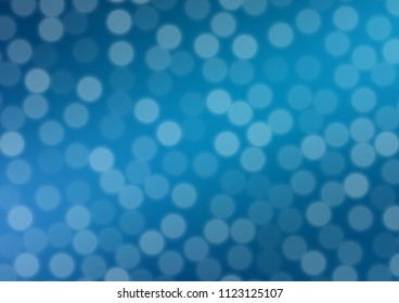 Dark BLUE vector abstract bokeh pattern. An elegant bright illustration with gradient. The template can be used for your brand book.