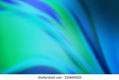 Dark BLUE vector abstract bright template. New colored illustration in blur style with gradient. The best blurred design for your business.