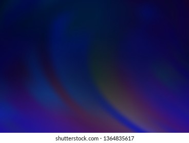 Dark BLUE vector abstract bright template. Colorful illustration in blurry style with gradient. The blurred design can be used for your web site.