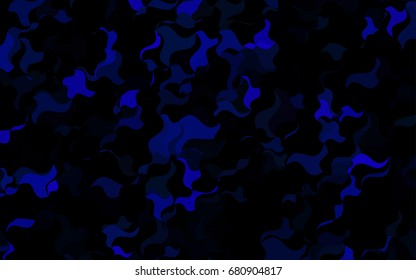 Dark BLUE vector abstract cambered template. A vague circumflex abstract illustration with gradient. A completely new design for your business.
