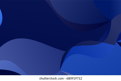 Dark BLUE vector abstract cambered template. A completely new color illustration in a vague style. A completely new template for your business design.