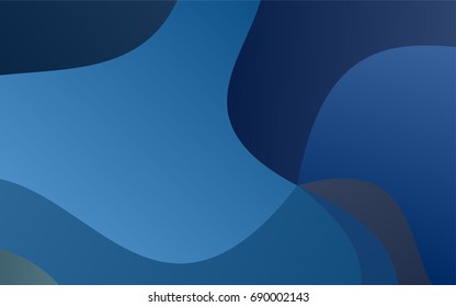 Dark BLUE vector abstract cambered pattern. An elegant bright illustration with gradient. The elegant pattern can be used as part of a brand book.