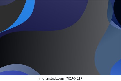 Dark BLUE vector abstract cambered template. A vague circumflex abstract illustration with gradient. The template can be used as a background for cell phones.