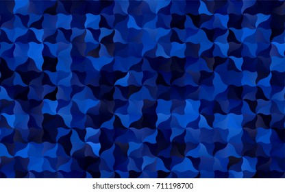 Dark BLUE vector abstract cambered template. Colorful illustration in abstract cranked style with gradient. The template can be used as a background for cell phones.