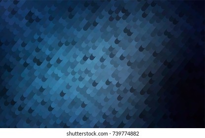 Dark BLUE vector abstract cambered template. Modern geometrical abstract illustration with gradient bandy lines. A new texture for your design.