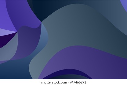 Dark BLUE vector abstract cambered pattern. Colorful illustration in abstract cranked style with gradient. The polygonal design can be used for your web site.