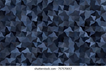 Dark BLUE vector abstract cambered template. Modern geometrical abstract illustration with gradient bandy lines. The elegant pattern can be used as part of a brand book.