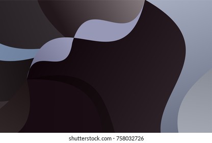 Dark BLUE vector abstract cambered background. A sample with blurred shapes. The template can be used as a background for cell phones.