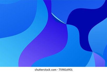 Dark BLUE vector abstract cambered background. Brand-new colored illustration in blurry style with gradient. The template can be used as a background for cell phones.