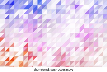Dark BLUE vector abstract colorful background, which consist of triangles. Pattern with colored triangles on white background.
