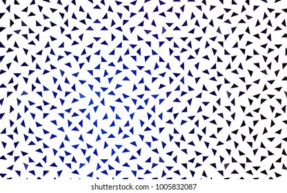 Dark BLUE vector abstract colorful background, which consist of triangles. Pattern with colored triangles on white background.