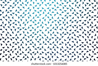 Dark BLUE vector abstract colorful background, which consist of triangles. Pattern with colored triangles on white background.