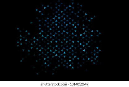 Dark BLUE vector abstract colorful background, which consist of triangles. Pattern with colored triangles on white background.