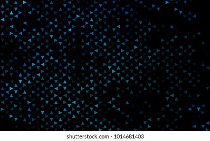 Dark BLUE vector abstract colorful background, which consist of triangles. Pattern with colored triangles on white background.