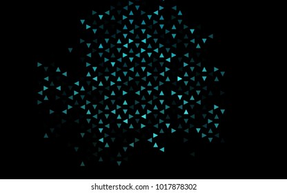 Dark BLUE vector abstract colorful background, which consist of triangles. Pattern with colored triangles on white background.
