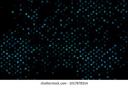 Dark BLUE vector abstract colorful background, which consist of triangles. Pattern with colored triangles on white background.