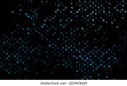 Dark BLUE vector abstract colorful background, which consist of triangles. Pattern with colored triangles on white background.
