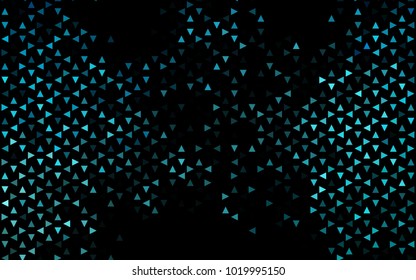 Dark BLUE vector abstract colorful background, which consist of triangles. Pattern with colored triangles on white background.