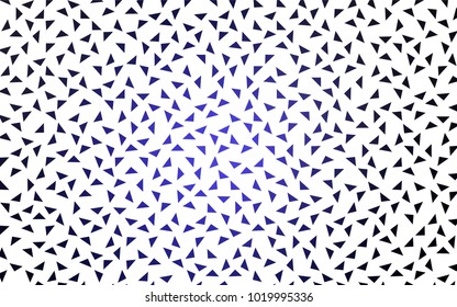 Dark BLUE vector abstract colorful background, which consist of triangles. Pattern with colored triangles on white background.