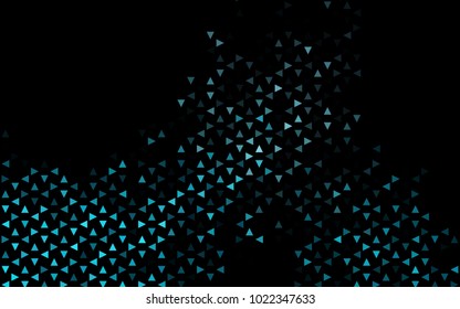 Dark BLUE vector abstract colorful background, which consist of triangles. Pattern with colored triangles on white background.