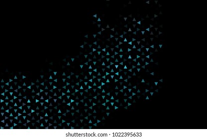 Dark BLUE vector abstract colorful background, which consist of triangles. Pattern with colored triangles on white background.