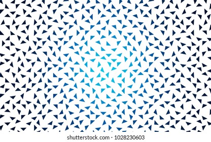 Dark BLUE vector abstract colorful background, which consist of triangles. Pattern with colored triangles on white background.
