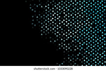 Dark BLUE vector abstract colorful background, which consist of triangles. Pattern with colored triangles on white background.