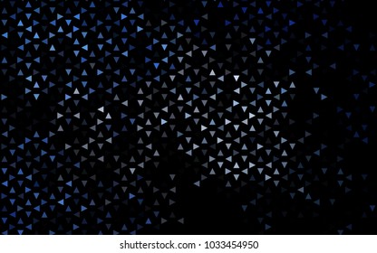 Dark BLUE vector abstract colorful background, which consist of triangles. Pattern with colored triangles on white background.