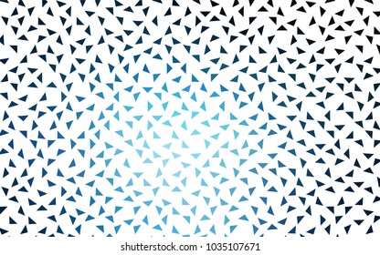 Dark BLUE vector abstract colorful background, which consist of triangles. Pattern with colored triangles on white background.