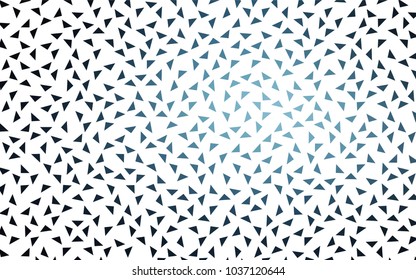 Dark BLUE vector abstract colorful background, which consist of triangles. Pattern with colored triangles on white background.