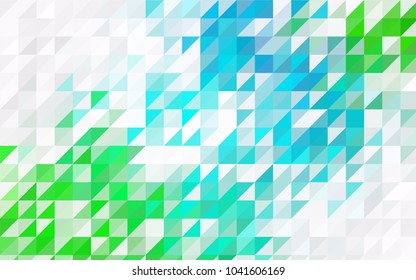 Dark BLUE vector abstract colorful background, which consist of triangles. Pattern with colored triangles on white background.
