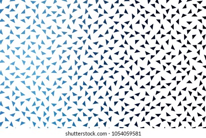 Dark BLUE vector abstract colorful background, which consist of triangles. Pattern with colored triangles on white background.