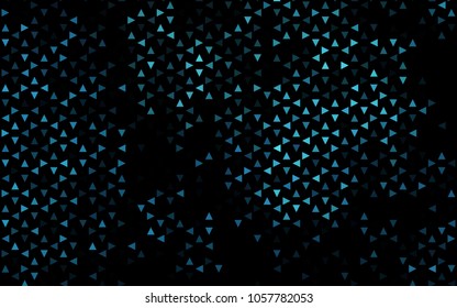 Dark BLUE vector abstract colorful background, which consist of triangles. Pattern with colored triangles on white background.